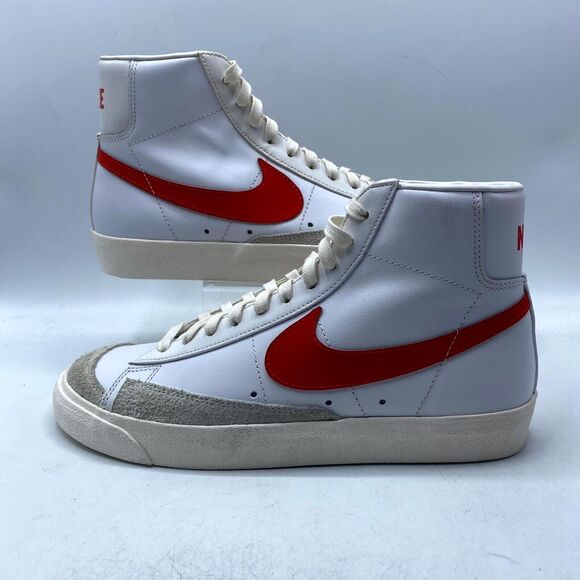 Nike Blazer Mid '77 VNTG Sneaker White Red BQ6806-600 Mens Size 8 New - Picture 2 of 12